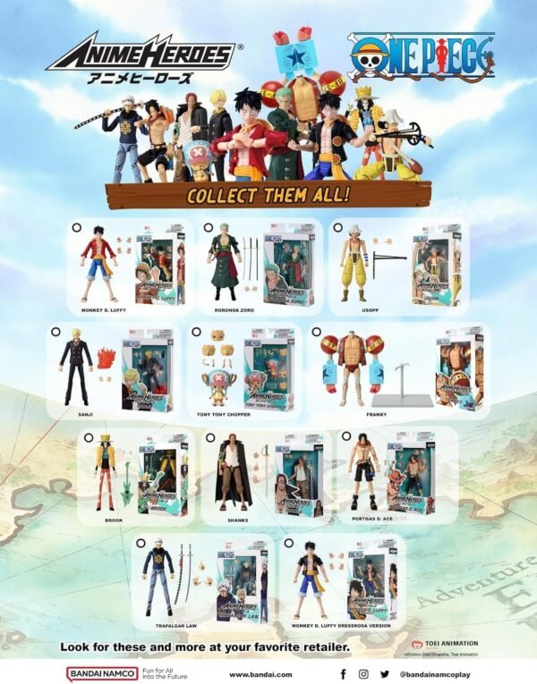 Figurine 20 Ans One Piece Luffy Brook Sanji Chooper 8